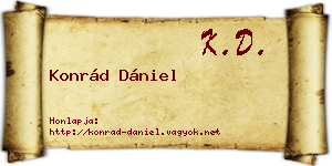 Konrád Dániel névjegykártya